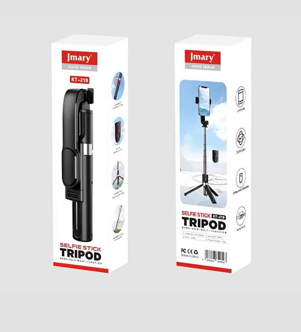 Jmary KT-219 360 Derece Dönebilen Kablosuz Kumandalı Tripod ve Selfie Çubuğu Jmary KT-219 360 Derece Dönebilen Kablosuz Kumandalı Tripod ve Selfie Çubuğu